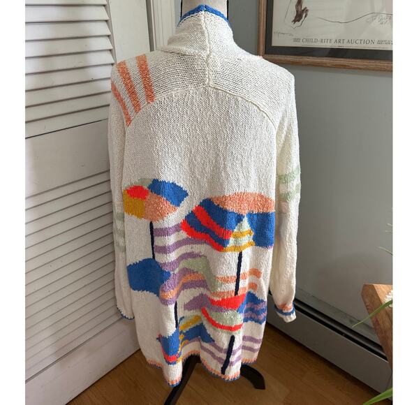 Maeve Sweaters - Maeve Anthropologie Sweater Womens M/L Umbrella Cardigan Whimsical Beach Boho